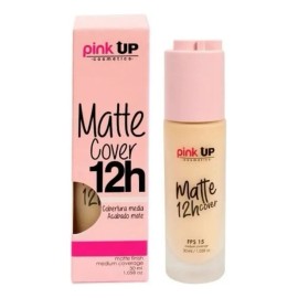 Maquillaje Matte Cover Pink Up 12 Horas + Polvo Mineral Tono Matte 500