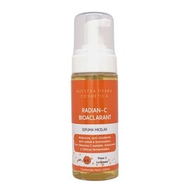 Nuestra Tierra Cosmética Radian Bioaclarant Espuma Micelar Vitamina Adenosine Limpiador Facial Iluminador 160ml