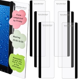 Computer Monitor Notes Monitor Message Board Screen Memo Board Monitor Memo Board Top Mount Computer Sticky Note Holder Message Memo Panel for Office Computer Screen, Left and Right(6 Pieces)
