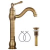 360° Swivel Antique Brass Bathroom Vessel Sink Faucet Single Handle