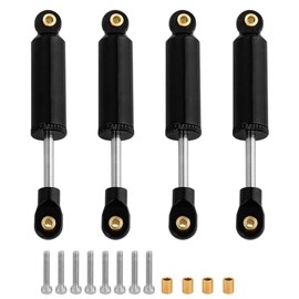Pothyes Ascent 18 4PCS Built-in Spring Shocks Absorbers Damper for 1/18 RC Crawler Redcat Ascent-18 Metal Upgrade Part (black, 53mm)