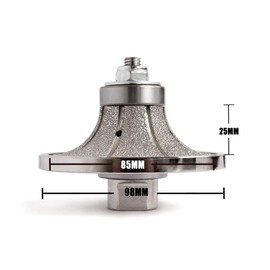 Z-LION B25 1" Diamond Hand Profile Wheel Router Bit Half Profiler Wheel for Granite Concrete Marble Edge with 5/8"-11 Thread