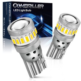 Combriller 194 LED Bulb White 168 LED Bulb Super Bright T10 175 2825 W5W Bulb for Car Dome Map Door Courtesy License Plate Lights CANBUS Error Free, Pack of 2