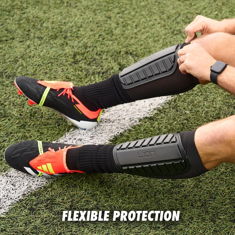 Football Sleeve Style Shin Pads/Guards - Flexible Comfort & Protection