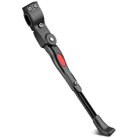 YAKAMOZ Bicycle Kickstand, Bike Aluminium Alloy Adjustable Side Kick Stand Rear Mount Stand for Cycling Mountain Road Bike Bicycle丨22" 24" 26" 700c Tire, Black