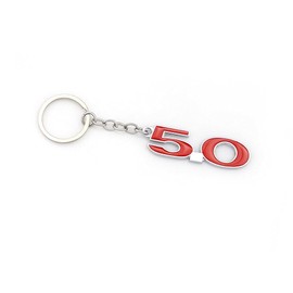 EmbRoom 5.0 Car Keychain Key Ring Replacement for 2011~2014 Mustang GT 500 Cobra (Red)