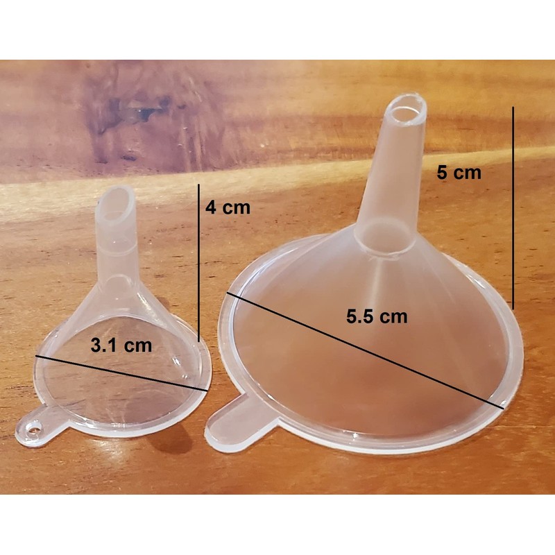 Funnels Variety Set of 5 Mini, Small to Larg Plastic