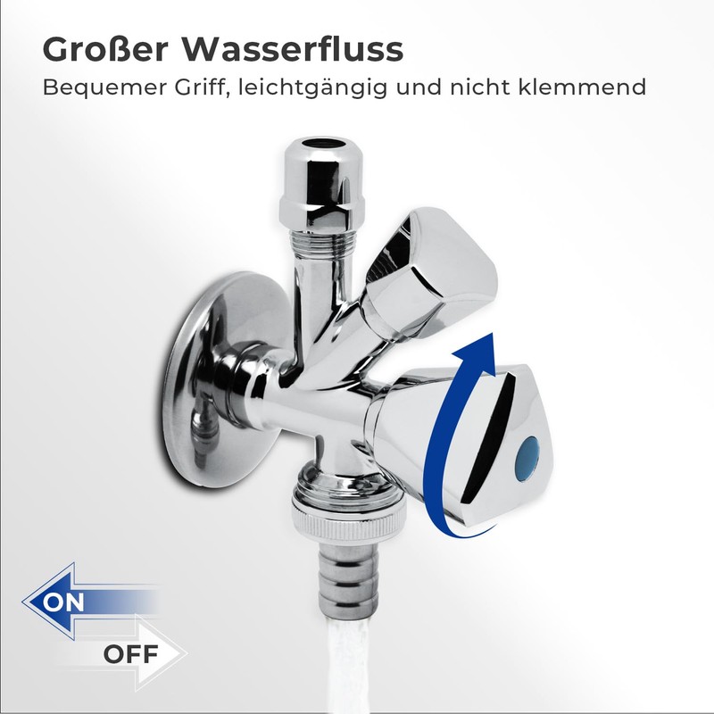 Vancoco Universal Combination Angle Valve G1/2 Inch Double DN 15