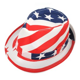 WESTEND AMERICAN FLAG - INDEPENDENCE DAY, 4TH of JULY FEDORA for MEN and WOMEN (Stars and Stripes)