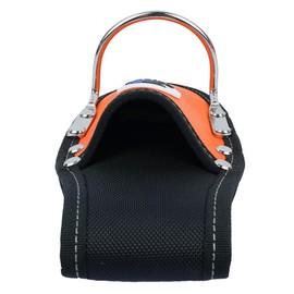Zeluga ZL231 Utility Plier Holster and Rust-Resistant Steel Loop Hammer Holder, Fits 3in Tool Belts, Nylon Tool Holder Orange/Black