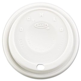 DCC 16EL Cappuccino Dome Sipper Lids, Fits 12-24oz Cups, White, 1000/Carton