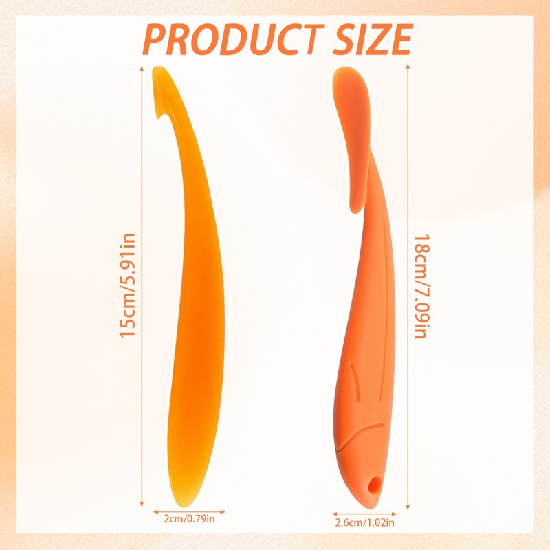 HhBdy 2 Pcs Orange Peeler Tool,Citrus Peeler Toollong-Handle Tool Orange