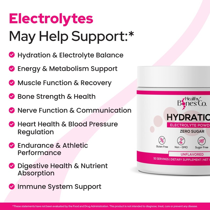 Sugar-Free Electrolyte Powder Drink Mix Fast Hydration (220 gr, Unflavored)