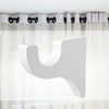 Briwooody 4 Pack Wooden Curtain Rod Brackets Curtain Rod Holder