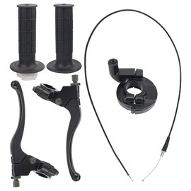 AUTOKAY Twist Handlebar Grip and 7/8" Throttle Cable Clutch Brake Lever Fits for Honda Baja Doodlebug