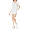 Billabong womens Wild Pursuit Short Overall Rompers, Light Chambray, Medium