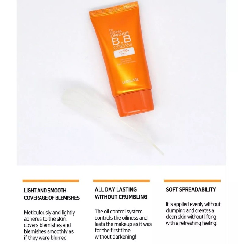 Bidameun Crema Bb Coreana Base De Maquillaje Derma Naranja Spf50+_2pz
