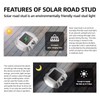 LEZOOY 2 Pack Solar Driveway Ground Marker Lights Waterproof Outdoor