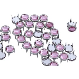 Allstarco 9mm BeDazzler Or GeMagic Rhinestones Size 40-50pcs Pink Lt.