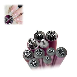 Nail Art Stamp Pen, 6/10/15PCS Nail Art Flower Stamp Pen, DIY Nail Art Tools, Stamp Nail Art Tool With Different Patterns, Nail Stamp Set For Women Girls Home DIY Nail Art, Dotting Tools Nail Art Nail Graffiti for DIY - Color: 10PCS