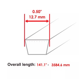 Exmark Deck Belt fits Exmark Quest with 50" Deck S/N 312,000,000 & Up 1198820 119-8820