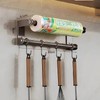 30cm Wall Mounted Kitchen Organizer Rack, Stainless Steel Utensil Holder