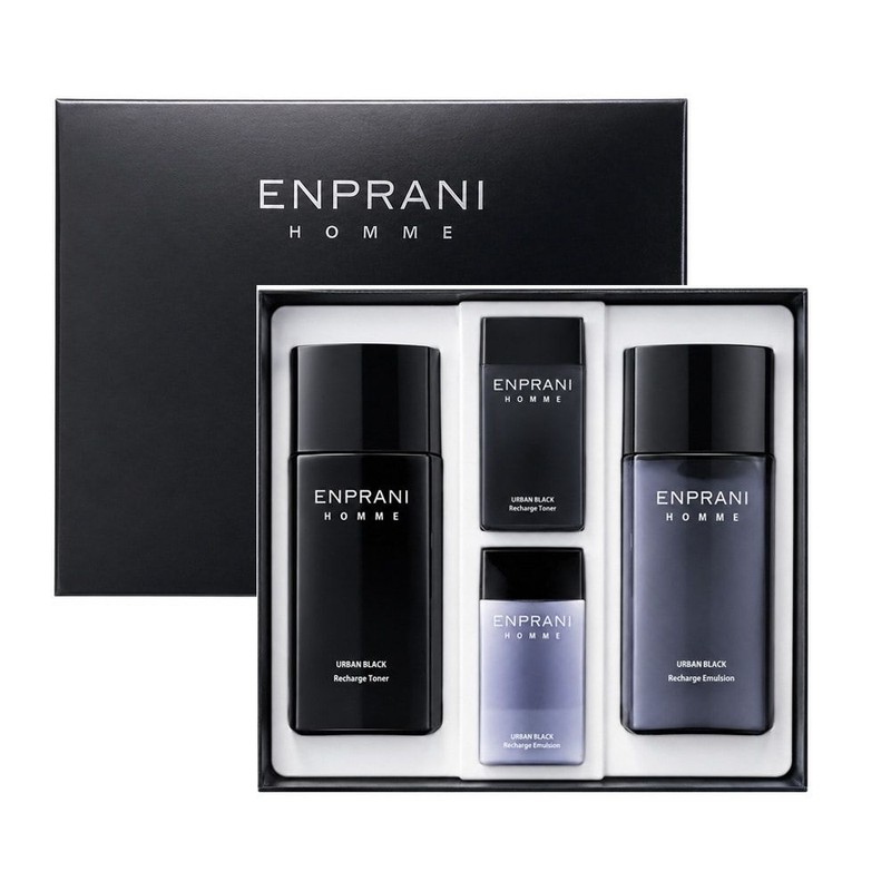 Enprani Homme Urban Black Special Basic 2-piece Set/Toner Emulsion Men's