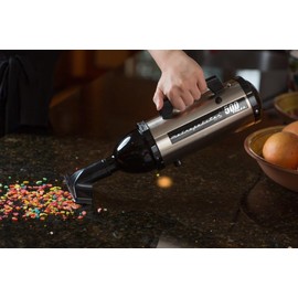 METROVAC Evolution Hand Vacuum - 120V, 504W, All-Steel Construction, Dry Pickup for Easy Cleanups in Home, Office, Car - Satin Nickel/Black