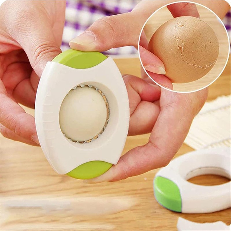 Green Egg Shell Opener, Egg Cracker Separator for Raw, Creative