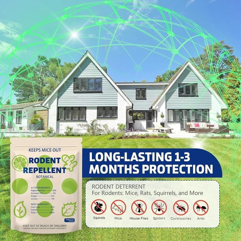 Mouse Repellent Balls, Peppermint Oil Rodent Repellent, Indoor Rodent Deterrent,