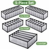 5-Pack Foldable Drawer Organizers for Underwear & Bras – Lightweight