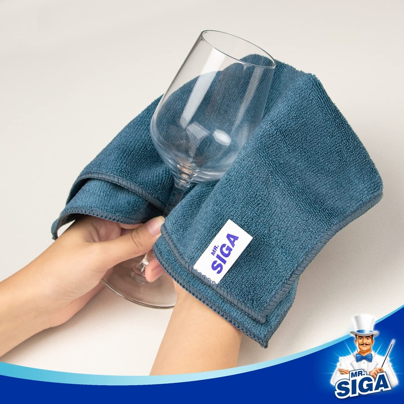 MR.SIGA Microfiber Cleaning Cloth, All-Purpose Microfiber Towels, Streak Free Cleaning