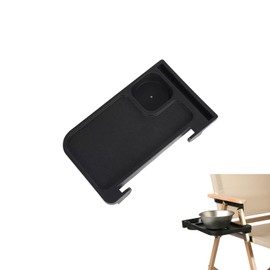 Drink Holder Chair Easy to Install Black Heavy-Duty Large Capacity Living Chair Side Tray Bedroom Living Multi Tablet Holder Storage Gaming Chair Convenient
