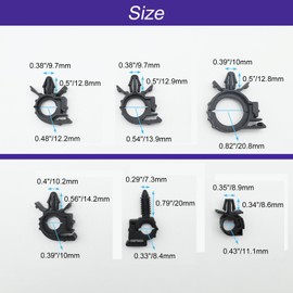 QYIMLI Universal Automotive Wire Loom Clips Kit, Car Engine Bay Wire Harness Routing Clip Replacement Parts for Trucks Cars (60pcs)