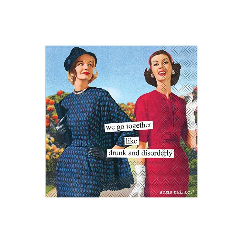 Boston International - Servilletas de papel, diseño de cóctel, Disorderly,