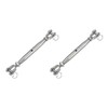 uxcell 2Pcs M10(3/8") Closed Body Jaw and Jaw Turnbuckles Wire