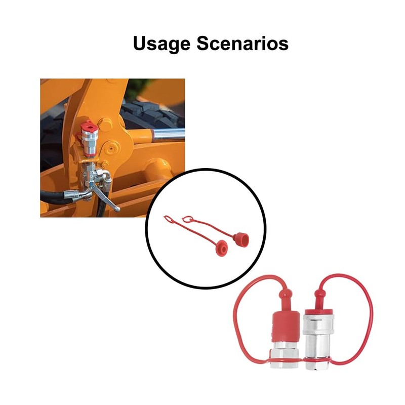 2 Sets Hydraulic Hose Caps and Plugs, Hydraulic Quick Connect
