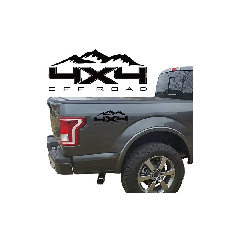 4X4 Off Road Mountain Bedside Vinyl Decal for Ford Trucks
