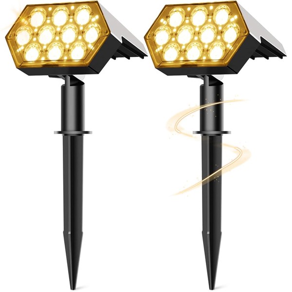 2 Paquetes Focos Solares para Paisaje Exteriores - Luces Solares
