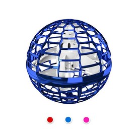 Flynova Pro Flying Ball Spinner Toy  Hand Controlled Drone Helicopter 360 Rotating Mini UFO With Light Kids Gifts - colour: Blue