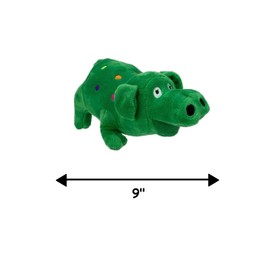 Adorable Large Dog Toys Big Oink Grunting Squeakers Polka Dot Soft Plush Pigs 9" (Green)