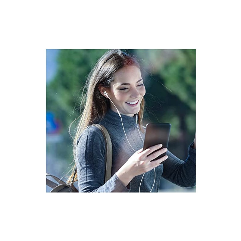 Tech Uino Auriculares USB C de 1.2m con Micrófono, Compatibles