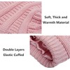 Womens Winter Warm Knitted Hat Satin Silk Lined Knit Chunky