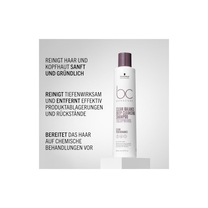 Schwarzkopf Professional BC Bonacure Clean Balance Deep Cleansing Shampoo 250
