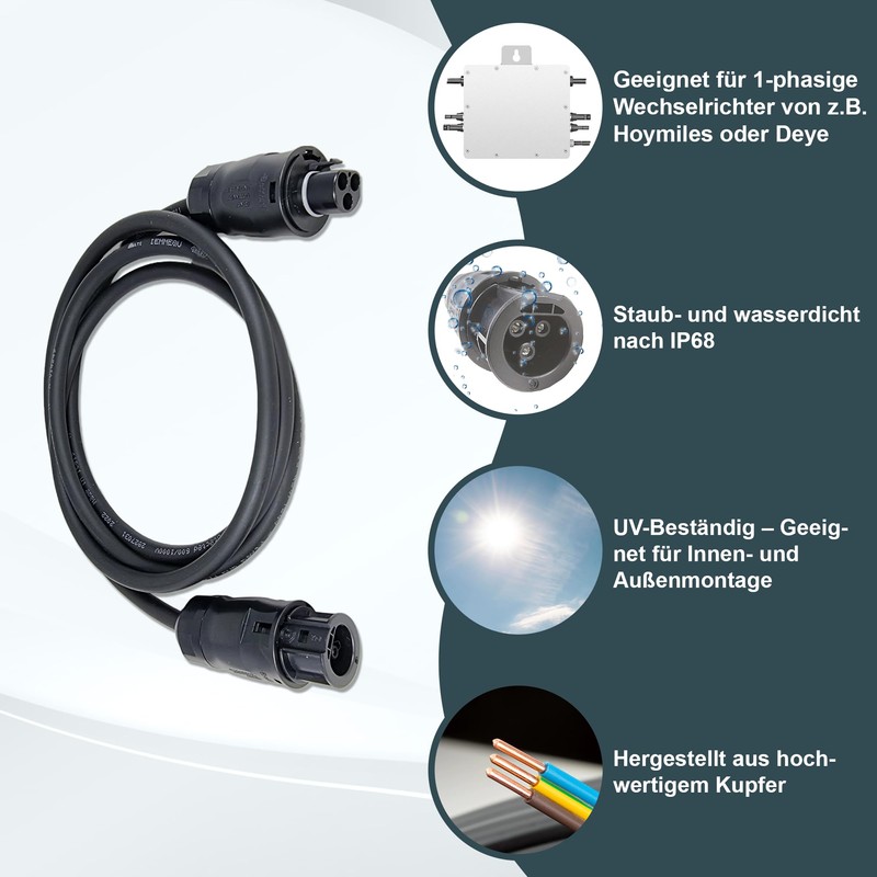SolX Betteri BC01 Connection Cable for 1-Phase Inverter Made in