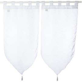 Douceur d'Intérieur Lissea 162231 Eyelet Curtain, Polyester Voile, 240 x 140 x 240 cm - Beige, 45 x 90 cm