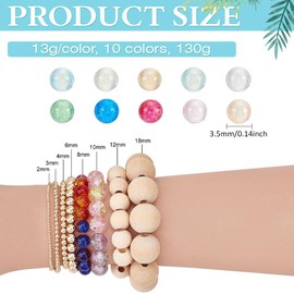 PH PandaHall 130g Resin Bubble Beads 3.5mm Water Droplet Bead Fillers 10 Colors Glass Bubble Beads Colorful No Hole Mini Round Bead for Nail Art Crafts DIY Resin Molds Fillers Jewelry Making