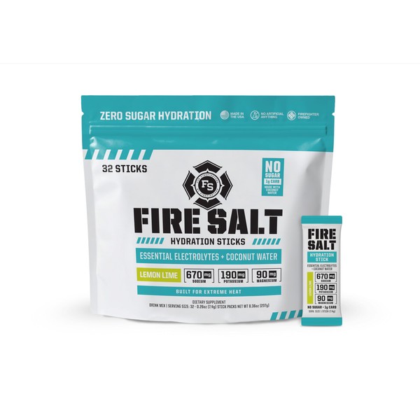 Fire Science Fire Salt Hydration Sticks, Electrolytes & Coconut Water,