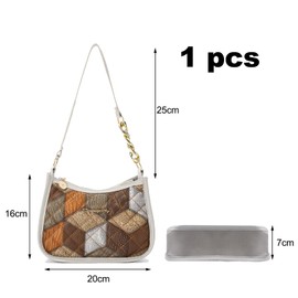 KMKANPO Women's small handbag, shoulder bag, women's retro armpit bag, small handbag, small bag women's with zip, tote bag women, bag small, for girls, gray