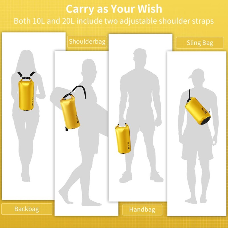 KYG Dry Bag, yellow, Sporty and casual style, suitable for